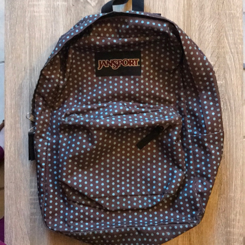 Jansport polka dot bookbag 🌺